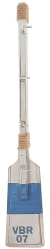 Holibanna Nautical Wooden Double Oar Hook Decor with Rope Nautical Oar Paddles Wall Door Hanging Ornament Beach Theme Decoration 40cm