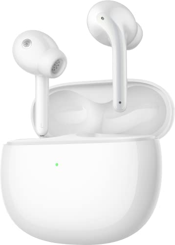 Xiaomi Buds 3 (Gloss White) mit USB-C-Kabel, 1 m, Bluetooth 5.2-Verbindung, bis zu 32 Stunden Lebensdauer, Geräuschunterdrückung bis zu 40 dB, Staub- und wasserdicht, italienische Version