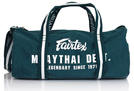 Fairtex BAG9 Retro-Stil, Thai-Boxen, Schwerer Turnbeutel, Myay Thai MMA (grün)