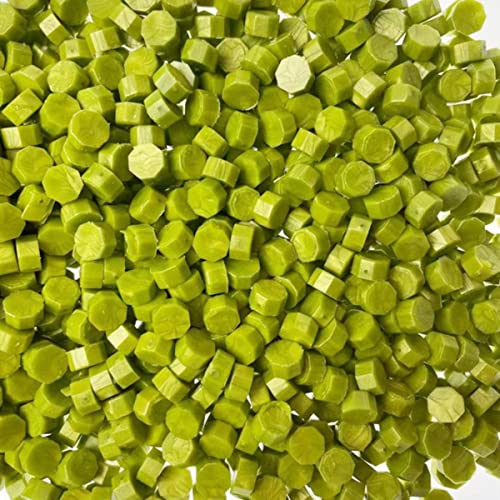 500 g Bonbonfarbe Hexagon Vintage Siegelwachs Tablette Pille Perlen Umschlag Wachssiegel Sticks für Umschlag Hochzeit Wachssiegel Ancient-Matcha grün