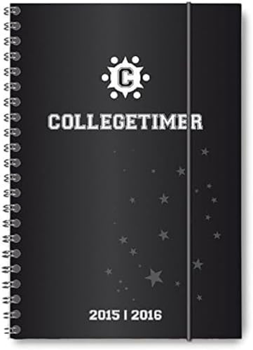 Collegetimer Black Label 2023/2024 - Schüler-Kalender A5 (15x21 cm) - schwarz - Ringbindung - Weekly - 224 Seiten - Terminplaner - Alpha Edition (Collegetimer A5 Ringbuch)