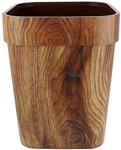 DOITOOL Papelera Pequeña De Madera Papelera Cuadrada Rústica Contenedor De Basura Para Dormitorio Sala De Estar Oficina Hogar Cocina Baño