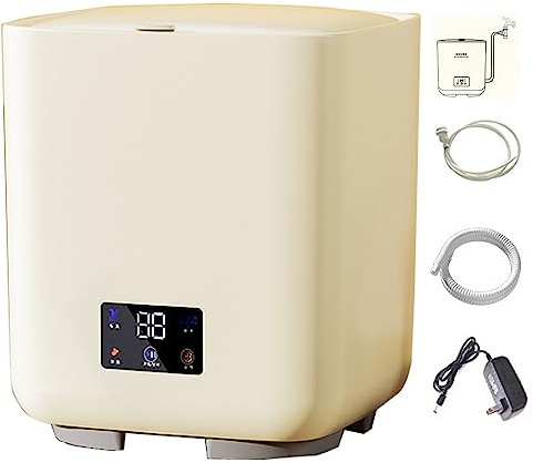 MKYOKO Machine A Laver Portable, Petite Lave-Linges, pour VêTements de BéBé, Appartement, Dortoir, Camping, Blanchisserie de Voyage RV, Facile à Transporter (Color : Bianco)