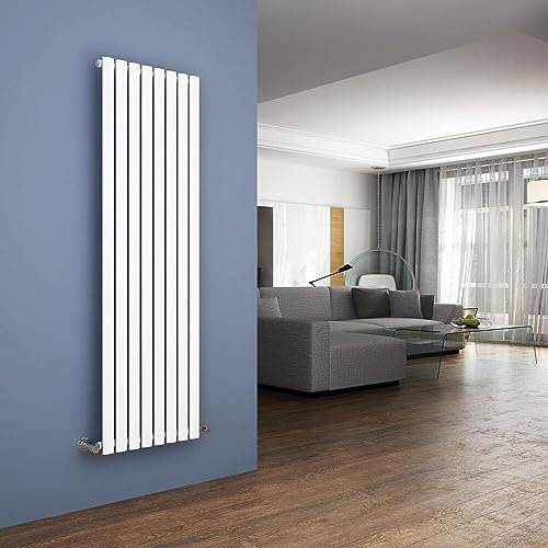Manissa Oval Tube White Radiator 1600 x 480 Single Panel Central Heating Tall Tube Vertical Column Radiator