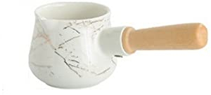 LSSEDA Creamer Jug,Churn Jug,Ceramic Milk Jug Platinum Pattern Coffee Milk Jug Coffee Accessories Restaurant With Lid Kitchen Utensils Milk(Color:Large) (Color : Small)