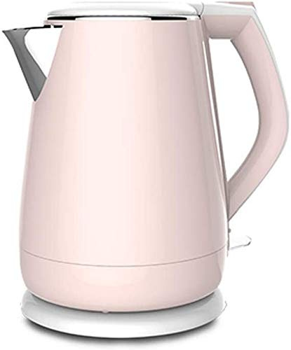 1800 W Hochleistungs-Haushaltselektrik für schnelles Aufheizen von elektrischem Tee, Edelstahl 1,5 l, kabellose Abschaltautomatik, nahtlos, ein Futter/Rosa (Rosa)