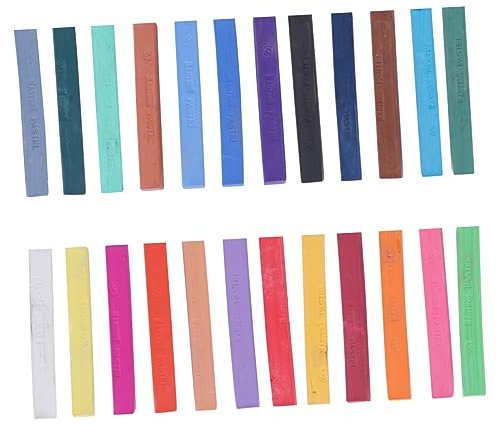 STOBOK 1 Karton 24Stk quadratische Kreiden Künstlerkreide Öl-Pastell Pastell Ölpastellstifte Farbstifte Pastellkreiden Graffiti-Pastell Wachsmalstift Pigment