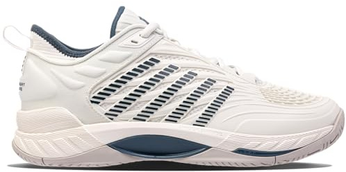 K-Swiss Men's Hypercourt Supreme 2 Tennis Shoe, Star White/Moonstruck/Indian Teal, 8 M