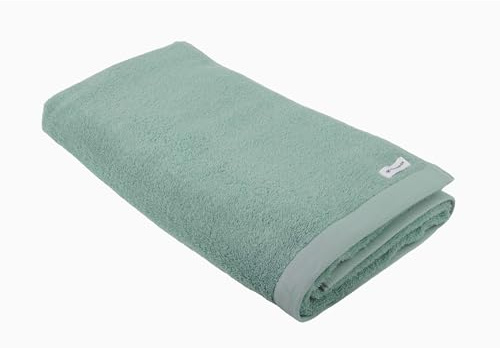 TOM TAILOR Saunatuch, 80x200 cm, 100% Baumwolle/ Frottier, mit zwei Aufhängern und Label mit Logo, COLOR BATH TOWEL Türkis (Fresh Sage)