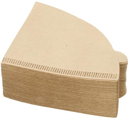 sourcing map 300 filtros de café, 100 mm, desechables, filtro de papel de cono natural para uso en casa, oficina, cafetera de vertido y goteo