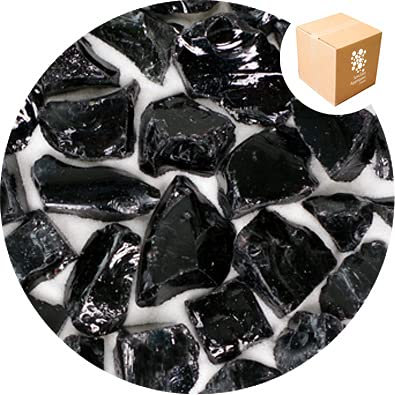 ® - 1.7kg Enviro Glass Gravel (LARGE) - Volcanic Black - Decorative Gravel/Stones | Weddings | Events | Memorials | Photography | Home | Garden | Vases | Art | Craft | UK Manufacturer