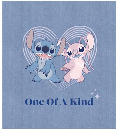 Komar Wandbild- Stitch One of a Kind - Größe 40 x 50 cm - Disney, Wandbild, Kunstdruck, Poster, Kinderzimmer, Blau
