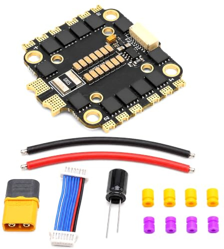 Fyearfly 4-In-1 45A ESC, 45A FPV 2-6S Elektronischer Geschwindigkeitsregler Quadcopter Drohne Motortreiber, Schwarz, Fortgeschrittene, Fernsteuerung, Drohne-ESC, Stromversorgung & Antriebstechnik