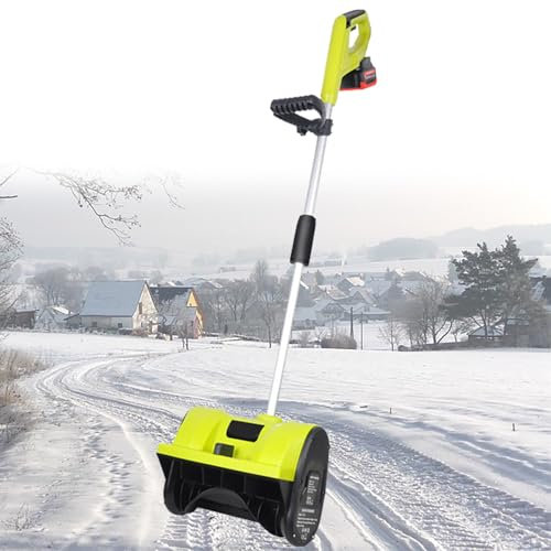 GESAIDES Snow Shovel, Cordless Electric Snow Shovel, with 32cm Width, 16cm Depth, 8m Throw Distance, Snow Blower Shovel, for Patio Deck Driveway(2 Battery)