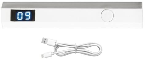 Lámpara UV de mano para uñas de gel Secador recargable, pantalla LED, 2 | Ligero Extensión rápida de uñas, decoración con pegamento para pedrería, en casa y de viaje