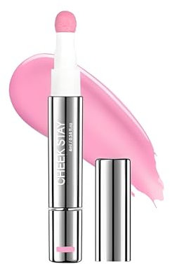 Colorete Líquido, Colorete en Barra - Maquillaje Cremoso para Labios y Mejillas, Tinte de Piel con Brillo, Fórmula Vegana y Ligera para Usar Todo el Día