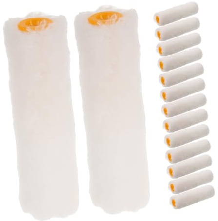 Juego de Rodillos de Pintura de Repuesto 15piezas Blanco
