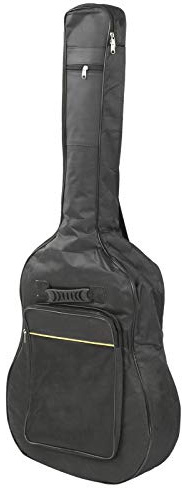 Juqrelith Gitarrentasche Wasserdicht, Stoff, Baumwolle, Vollgröße 41 Zoll, Schwarz - Robuster Schutz, Komfortabler Transport, Für Akustik - und Klassikgitarren
