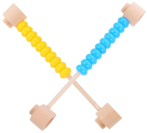 Alasum Ábaco Didáctico para Niños Pequeños, Material Educativo de Cálculo, 2 Piezas, Colores Amarillo y Azul, Juguetes Sensoriales para Desarrollo Cognitivo y Aritmética Temprana, Set