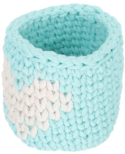 OSALADI Handgefertigte Baumwoll strickhülle für Gläser Schützende Tassenhülle mit Wärmedämmung und Rutschfestem Schutz Dekorative Becherabdeckung für Heißgetränke Vielseitig Einsetzbar