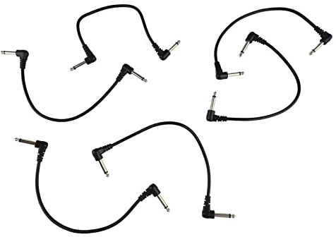 Bediffer 6st Gitarrpedalkabelpaket, Hållbar Elektrisk Effekttråd, Brusfri överföring för Musikälskare, 31 Cm Lång, Halkfri Design