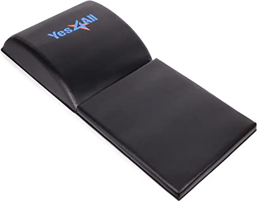 Yes4All Abdominal Exercise Pads, Foldable Ab Workout Equipment for Home Gym Core Training & Back Stretching, Sit Up Mat for Floor Exercises with Tailbone, Black