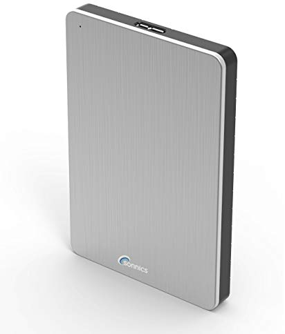 Sonnics 500GB Silver External Portable Hard drive USB 3.0 super fast transfer speed for use with Windows PC, Apple Mac, Smart tv, XBOX ONE & PS4