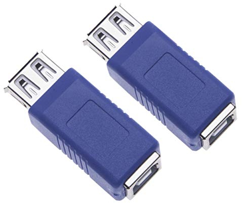 Keple 2 adattatori da USB 2.0 a USB tipo B femmina, per stampanti, convertitori di estensione corta, per computer, laptop, dischi rigidi (confezione da 2)
