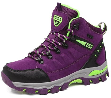 WOWEI Scarpe da Escursionismo Arrampicata Sportive All'aperto Traspiranti Trekking Sneakers da Donna Uomo,8019 Viola,40 EU