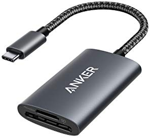Anker USB-C SD 4.0 Card Reader, PowerExpand+ 2-in-1 Memory Card Reader, for SDXC, SDHC, SD, MMC, RS-MMC, Micro SDXC, Micro SD, Micro SDHC Card, UHS-II, and UHS-I Cards