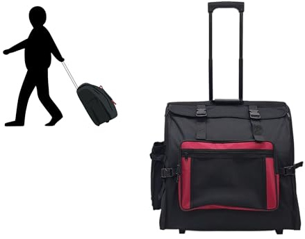 CNB Trolley-Bag für 5-reihige Steirische Harmonika – Robuste Rolltasche mit Griff & Rollen – Gepolstert, wasserabweisend & leicht – Perfekter Schutz für Transport & Aufbewahrung des Instruments