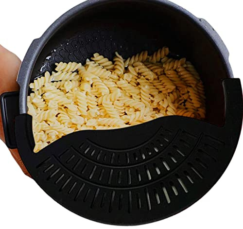 Passoire à casserole, passoire en silicone se fixe à la casserole, égouttoir alimentaire pour viande, légumes, fruits, casseroles, poêles et bols, passoire de cuisine en silicone