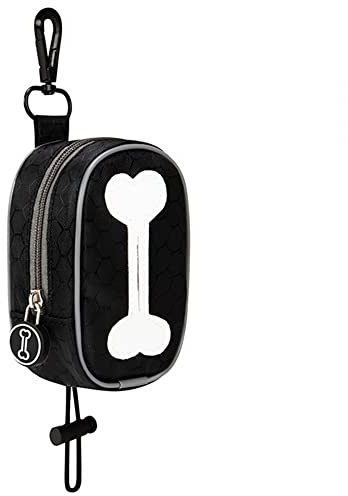 DONGKER Soporte para bolsas de excrementos de perro, dispensador de bolsas de basura para perros con cremallera para pasear y correr (sin bolsas para excrementos)