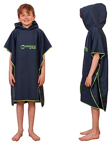 Lakeland Active Patterdale Hooded Changing Poncho Towel - Navy Blue - Child (Age 5-10)