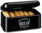 Granrosi Brotkasten - Retro-Brotbox mit Scharnierdeckel -platzsparende Aufbewahrungsbox für längeres und frischeres Essen - Brottopf - Brotaufbewahrung - Schwarz