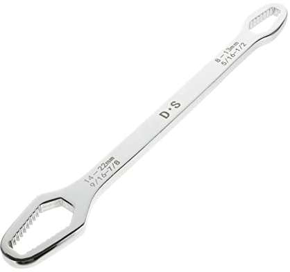 OSALADI Schraubenschlüssel Waschbeckenschlüssel Wasserhahnschlüssel Radmuttern Doppelmaulschlüssel Doppelkopfschlüssel Verstellbarer Schraubenschlüssel Stahlschlüssel