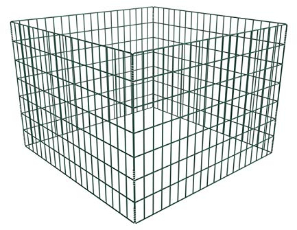 Camerina Gartenkomposter Quadratmaschen 100 x 100 x 70 cm Komposter Garten Gitterbox Gartenkomposter Metallgitter