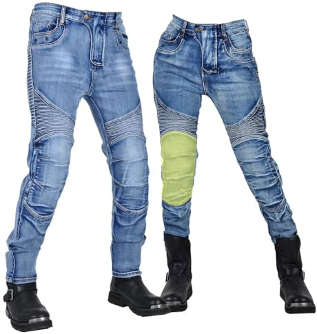 oFzimTo Motorradhose Herren Jeans Stretch – Verstärkte Biker Hose, bequem für Alltag & Touring