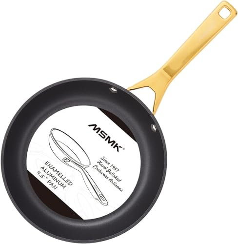 MsMk 8 Inch Small Nonstick Frying pan, Black Egg Omelet Skillet