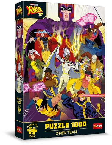 Trefl Premium Plus Quality - Puzzle Marvel: X-Men Team - 1000 Elemente, Puzzle-Serie mit Lieblingshelden, Ideale Anpassung der Teile, für Erwachsene und Kinder ab 12 Jahren