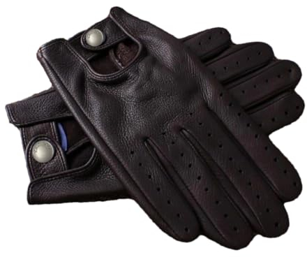 Herren Lederhandschuhe Dünn Atmungsaktiv Gym Handschuhe Fahrhandschuhe
