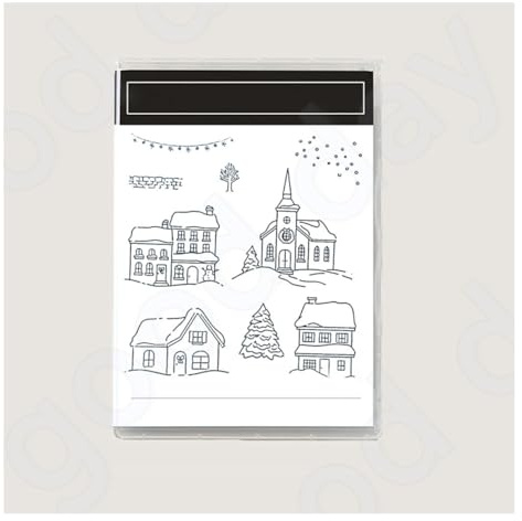 Wisafory Stempel und Stanzschablonen Set Stempel und Stanzformen Silikonstempel und Stanzen Set Weihnachts Stanzformen Schablonen für DIY, Scrapbooking, Grußkarten, Geschenkkarton-Dekoration 22#