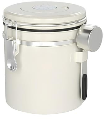 Pyuyan Lata de Café Hermética 1,5L - Envase de Acero Inoxidable para Café en Grano, Molido y Té - Con Orificio