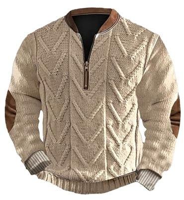 Generisch Herren Quarter Zip Fleece Pullover Langarm Sweatshirt Outdoor Taktisch Weich Warm Polar Fleecejacke Herren Oberteile Sweatjacke Ohne Kapuze Männerpullover Langarm