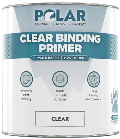 Polar Clear Binding Primer, 500ml - Water based Acrylic Sealer - Seals & Stabilises, Strong Adhesion, Low VOC