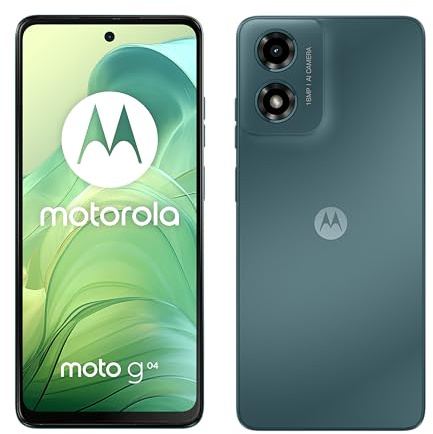 Motorola moto g04 Smartphone (6,6“ 90Hz Display, 16 MP Camera, 4/64 GB, 5000 mAh Battery, Android 14) Sea Green (Renewed)