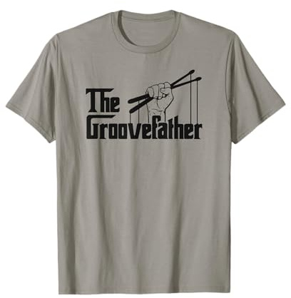 The Groovefather Vintage Drums Drumming Band Drummer T-Shirt