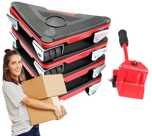 Kit d'outils pour déplacer des meubles, déplacer des meubles avec roues | Déménagement de meubles avec plateau roulant pour meubles avec rotation à 360 degrés avec roues, élévateur de meubles avec