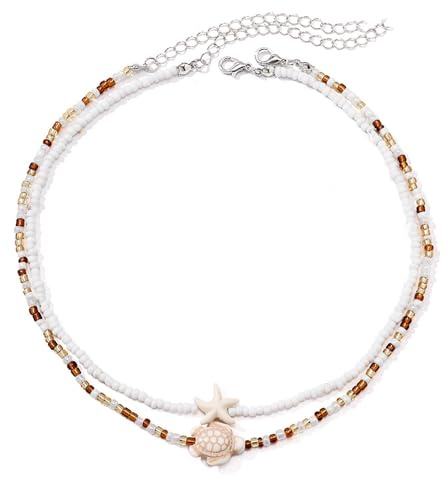 Muschel Kette für Damen, Schmuck und Accessoires, Fastnacht, Party, Strandparty