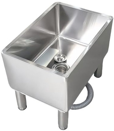 CFMAIF Lavandino da Esterno Lavabo di Utilità Lavello in Acciaio Inox Lavatoio da Giardino Campeggio Lavamani Industriale per Garage,Lavanderia(120cm/47.2in)